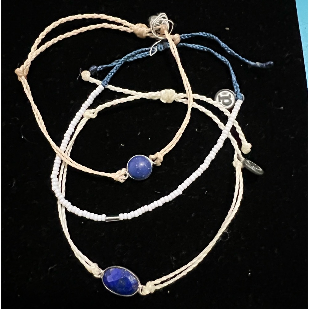Pura vida bracelet pack from monthly club, new, great condition blue stone